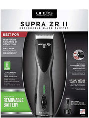 andis supra zr ii cordless detachable blade clipper with removable battery 79005 dual voltage