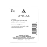 Andis ultraEDGE blade packaging with product details on a white background