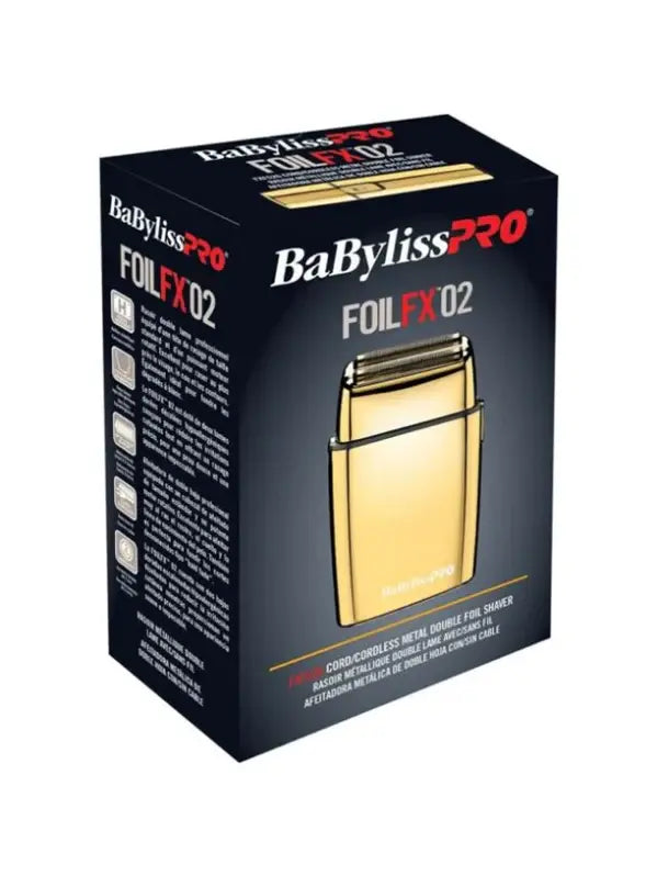 babyliss pro cordless metal double foil gold shaver fxfs2g dual voltage