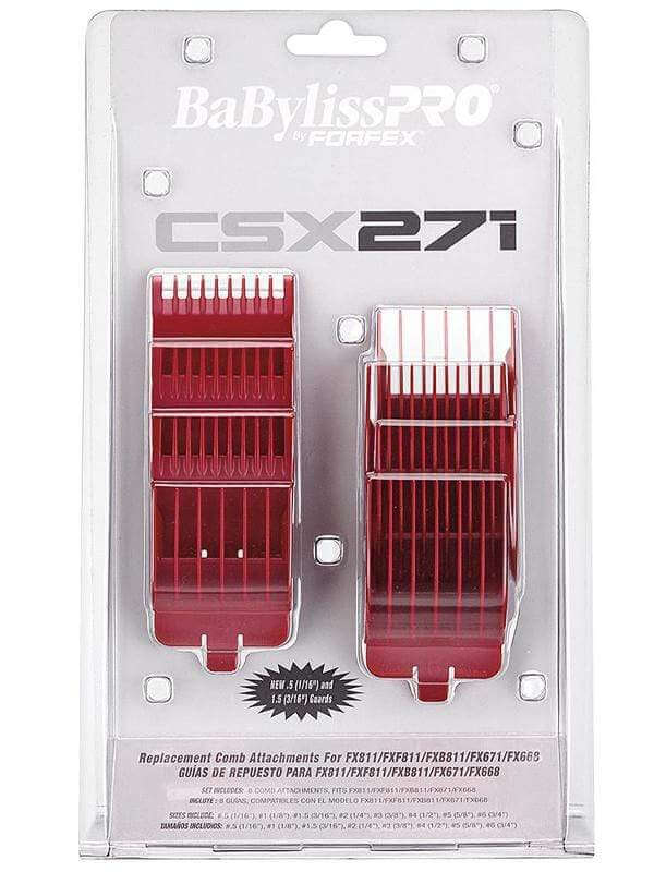 BaBylissPRO 8 Pack FXX3 Attachment Combs #FXCSX271 — Vip Barber Supply