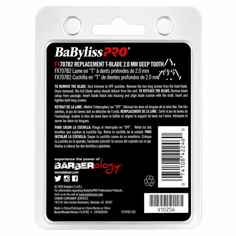 Cuchilla de recortadora BaBylissPRO Deep Tooth Black Graphite 2.0 #FX707B2
