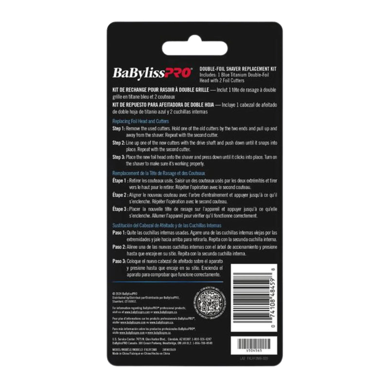 BaBylissPRO UVFOIL Matte Black Shaver Replacement Foil & Cutter #FXLRF2MB