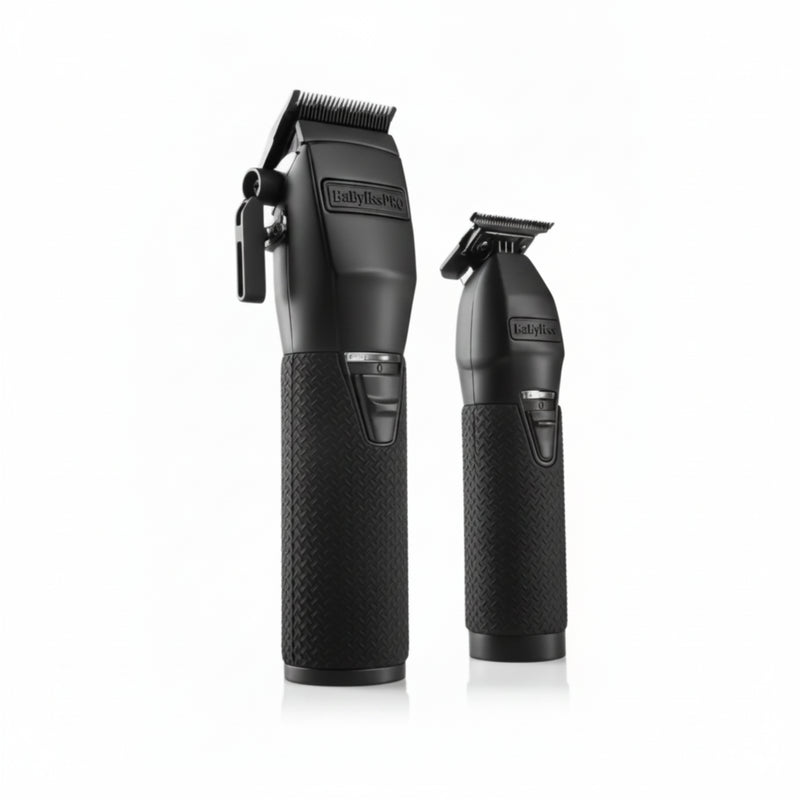 BaBylissPRO LimitedFX Matte Black Prepack - All Metal+ Clipper & Trimmer