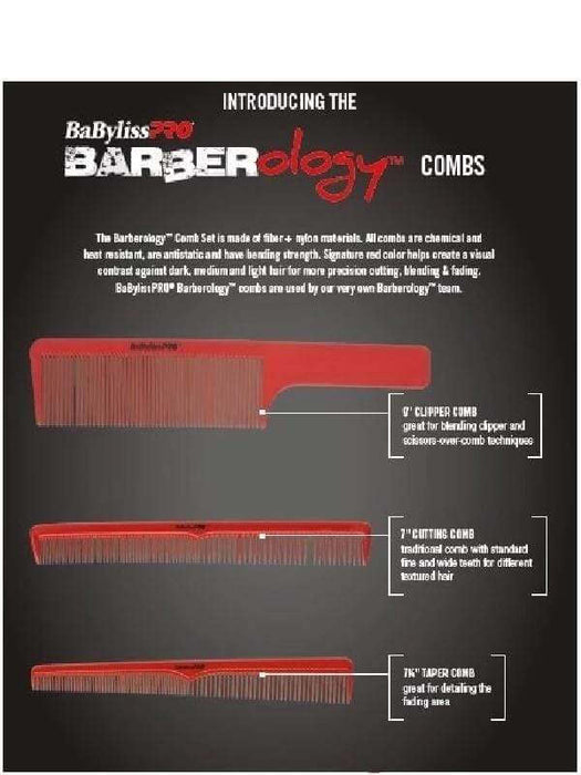 babylisspro barberology comb set bcombset3