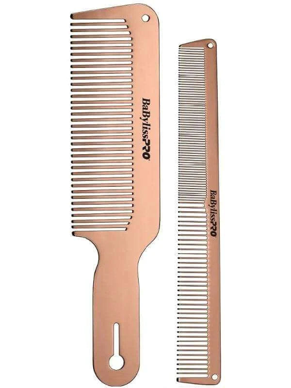 babylisspro barberology rosegold metal comb set