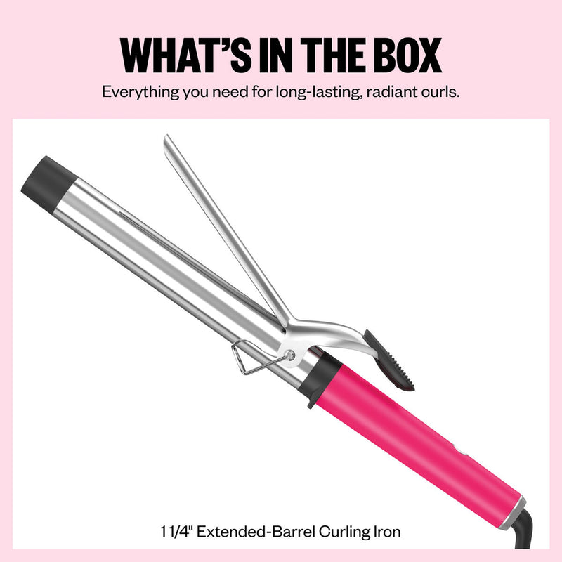BaBylissPRO 1¼" Extended-Barrel Curling Iron Hot Pink #BNTW125XLHP