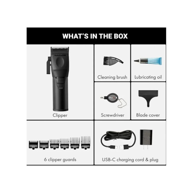 BaBylissPRO® COREFX Professional Performance Black Clipper #FX86MB