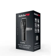 BabylissPRO CoreFX Professional Performance Clipper retail packaging box, shown at a three-quarter angle on a white background.