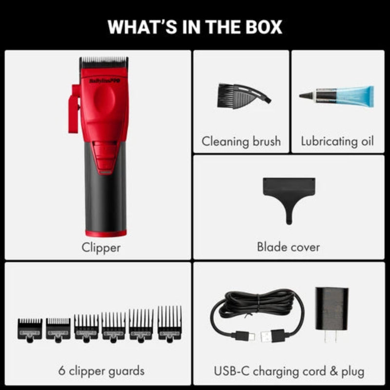 BaBylissPRO COREFX Professional Clipper Red