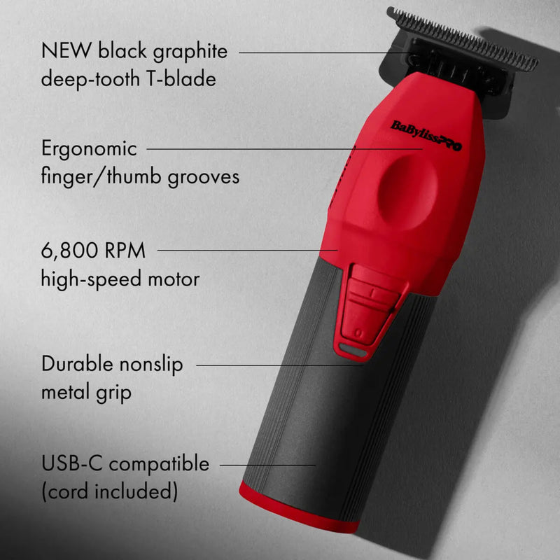 BaBylissPRO COREFX Professional Performance Red Trimmer