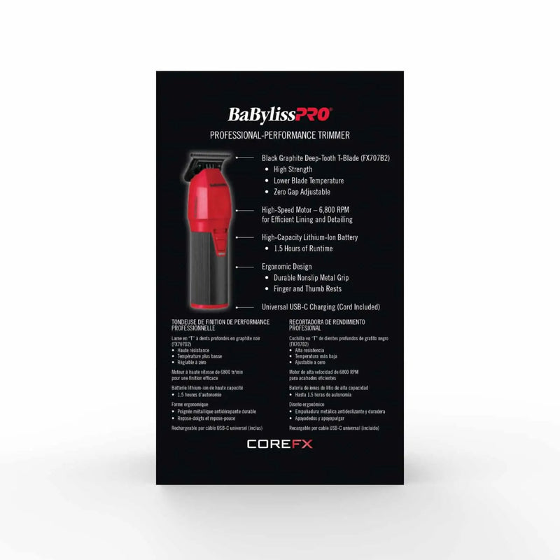 BaBylissPRO COREFX Professional Performance Red Trimmer