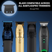 Black hair trimmer blade with 'BaBylissPRO' branding on a white background