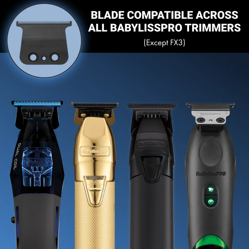 Black hair trimmer blade with 'BaBylissPRO' branding on a white background