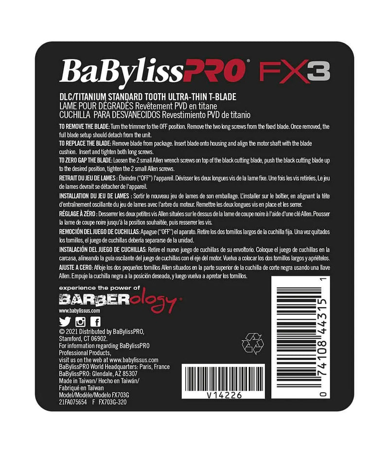 babylisspro fx3 trimmer dlc titanium replacement blade