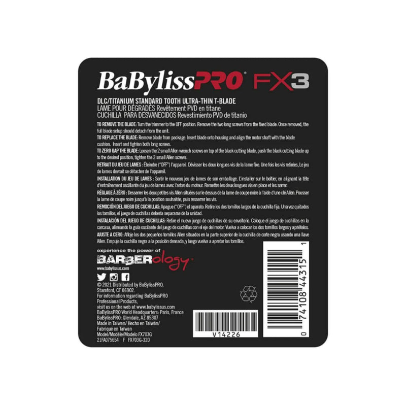 babylisspro fx3 trimmer dlc titanium replacement blade