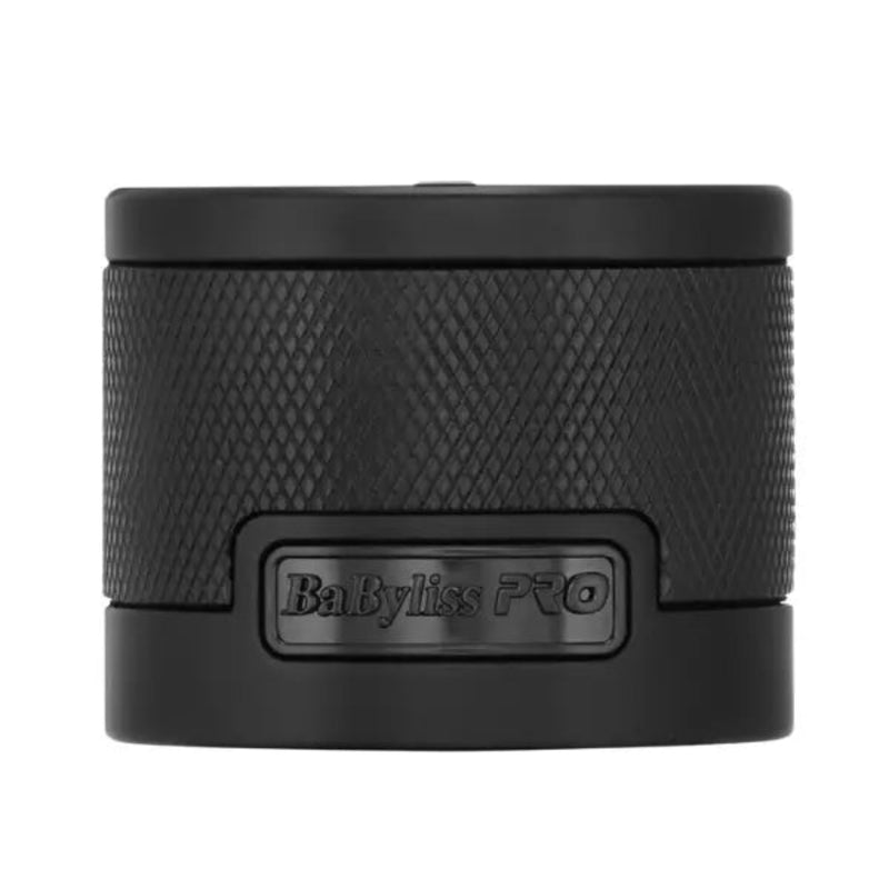 Black cylindrical product with 'BaByliss Pro' branding on a white background