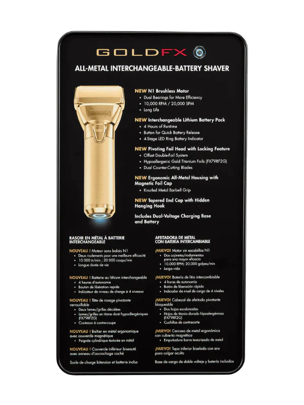 BaBylissPro GoldFX Double Foil Shaver: Ultimate Cordless Precision