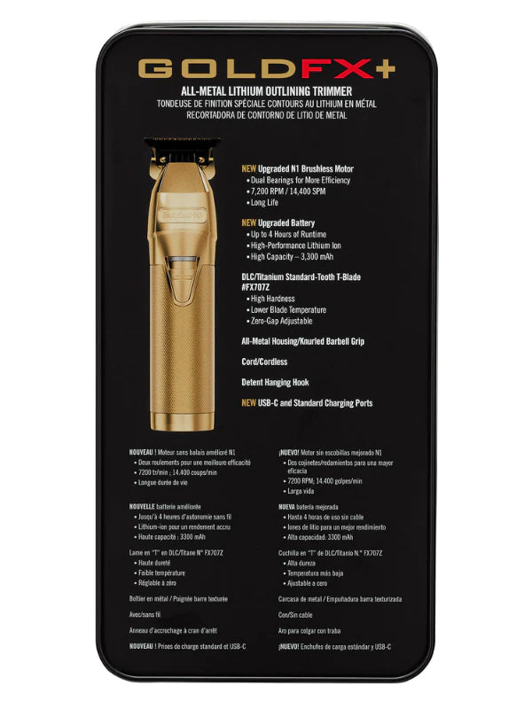 babylisspro goldfx metal lithium nedic gold outling trimmer