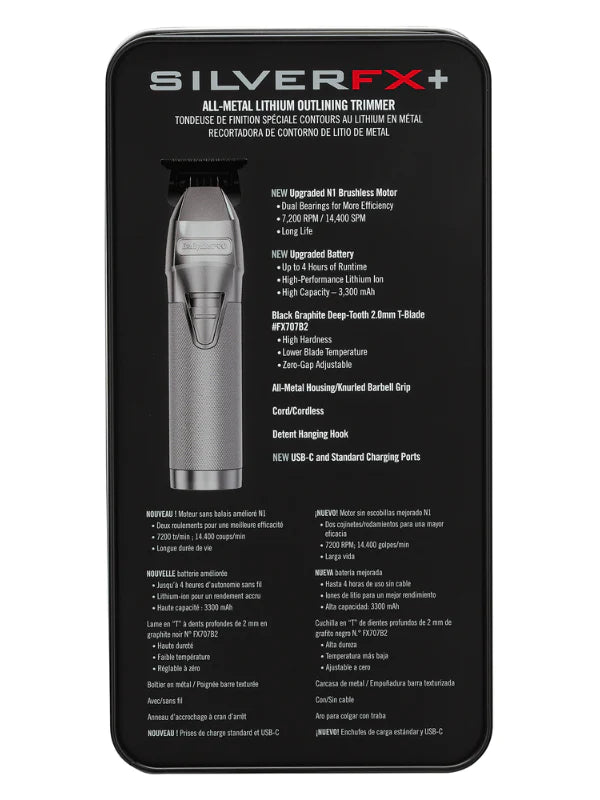 babylisspro goldfx metal lithium nedic silver outling trimmer