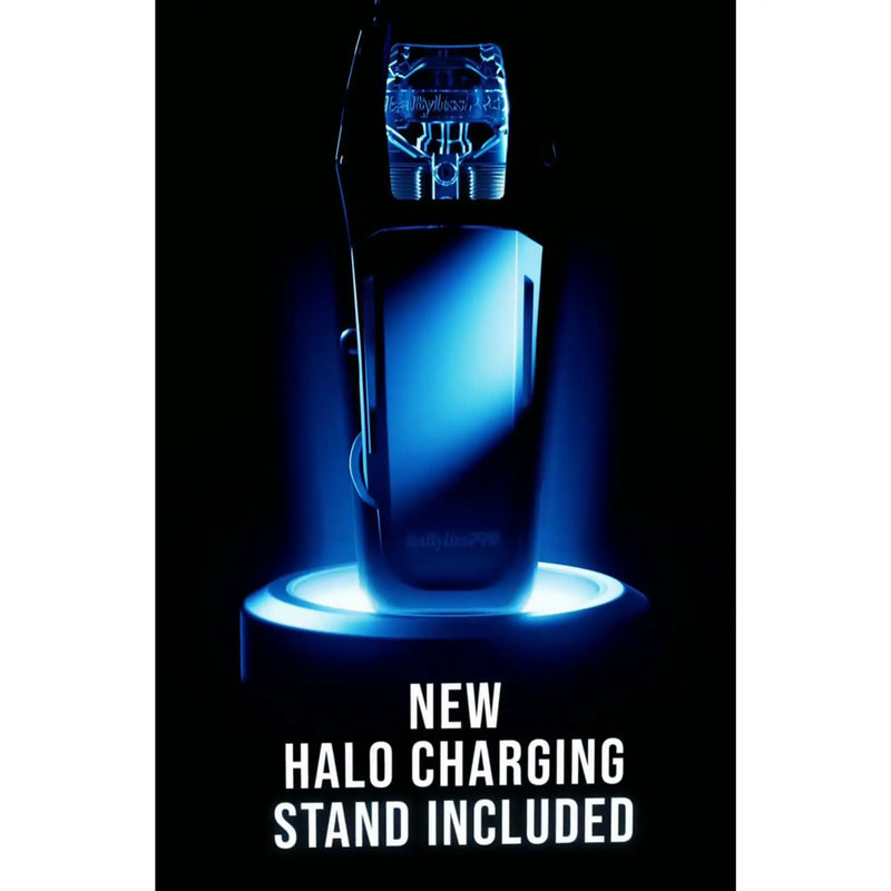 BaBylissPRO High Performance Dual Coil Motor Trimmer comes with a new halo charging stand
