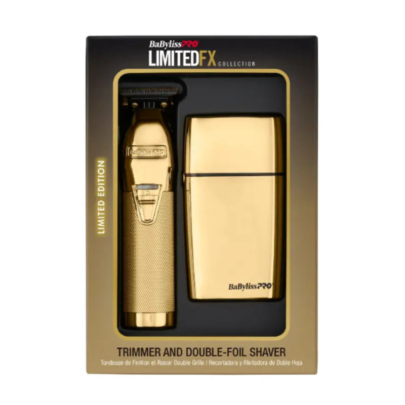 BaBylissPRO LimitedFX Collection Trimmer and Double-Foil Shaver Gold