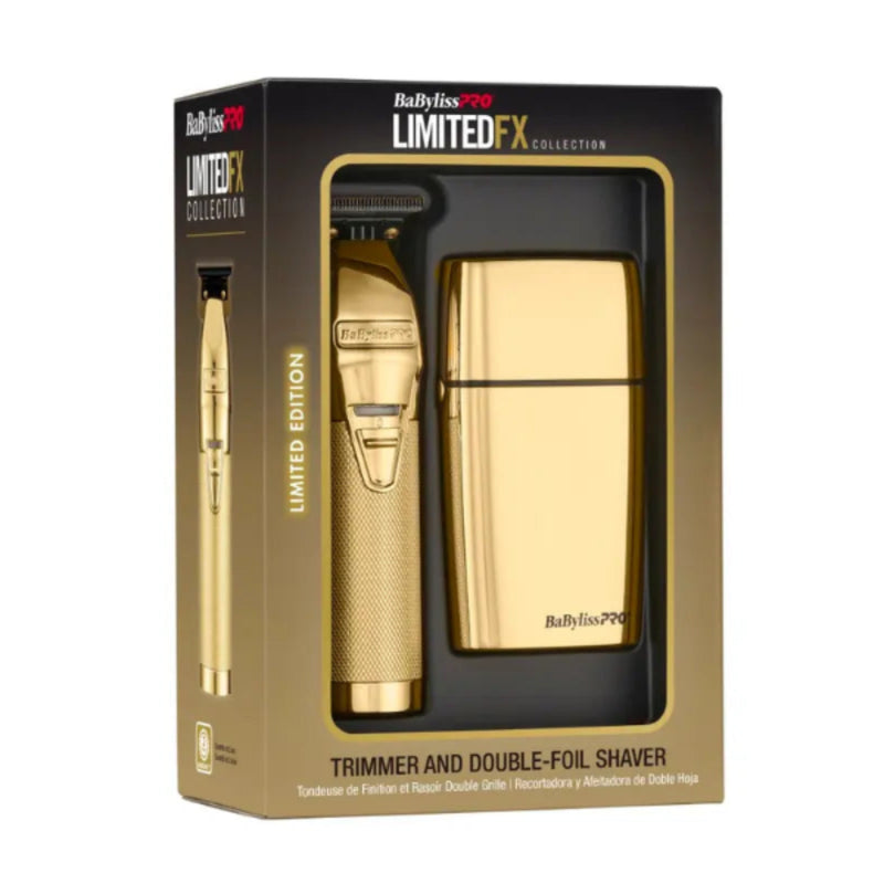 BaBylissPRO LimitedFX Collection Trimmer and Double-Foil Shaver Gold