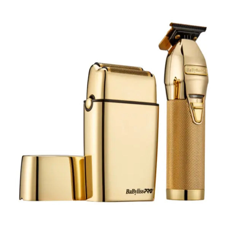 BaBylissPRO LimitedFX Collection Trimmer and Double-Foil Shaver Gold