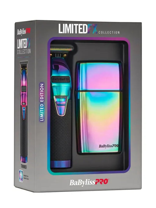 BaBylissPRO LimitedFX Iridescent Trimmer & Double Foil Shaver Set BaBylissPRO LimitedFX Iridescent Trimmer & Double Foil Shaver Set