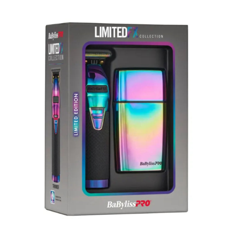 BaBylissPRO LimitedFX Iridescent Holiday Prepack - All Metal+ Trimmer & Double Foil Shaver 2