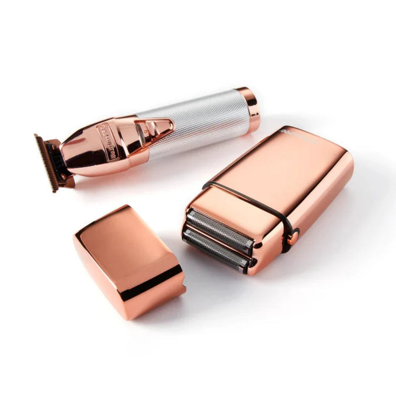 BaBylissPRO LimitedFX Rose Gold Trimmer & Double Foil Shaver Set #FXDUOFS2TRG