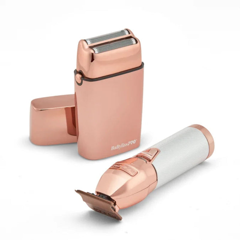 BaBylissPRO LimitedFX Rose Gold Trimmer & Double Foil Shaver Set #FXDUOFS2TRG