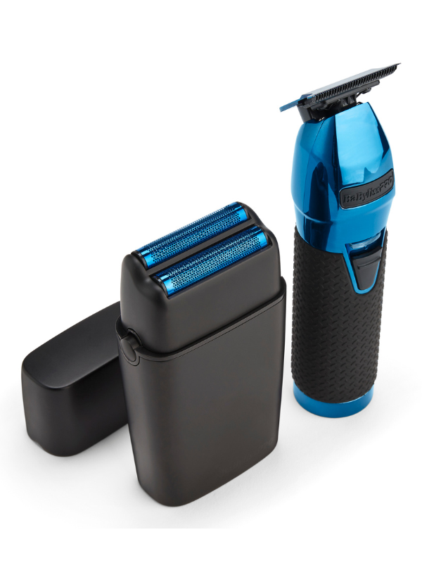 BaBylissPRO LimitedFX Trimmer & Double-Foil Shaver Black & Blue BaBylissPRO LimitedFX Trimmer & Double-Foil Shaver Black & Blue