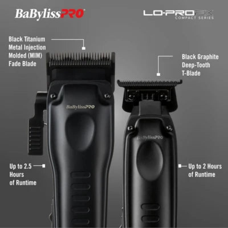 BaBylissPRO LO-PROFX Compact Series Clipper & Trimmer Prepack #FX8272PKMB