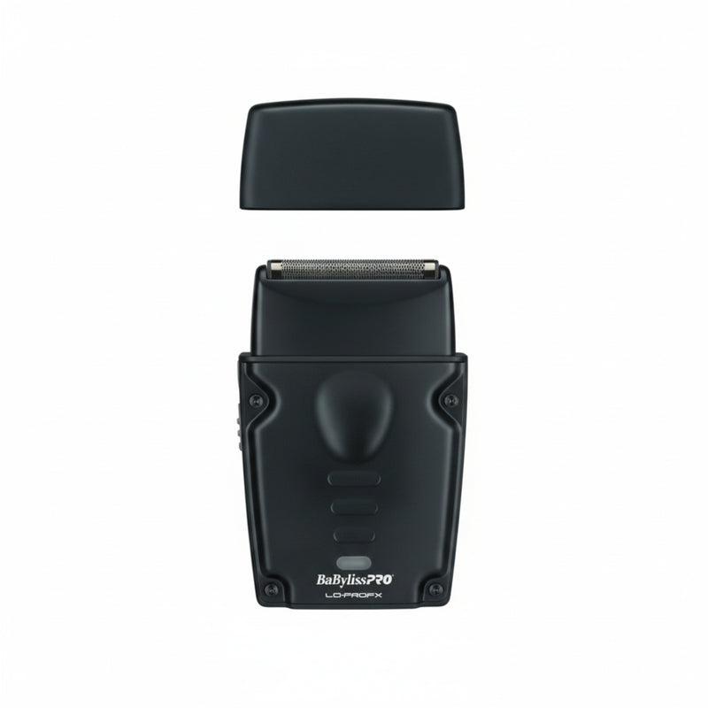 A black BaBylissPRO 2000 electric shaver shown disassembled with its head detached above the main body, on a solid white background.
