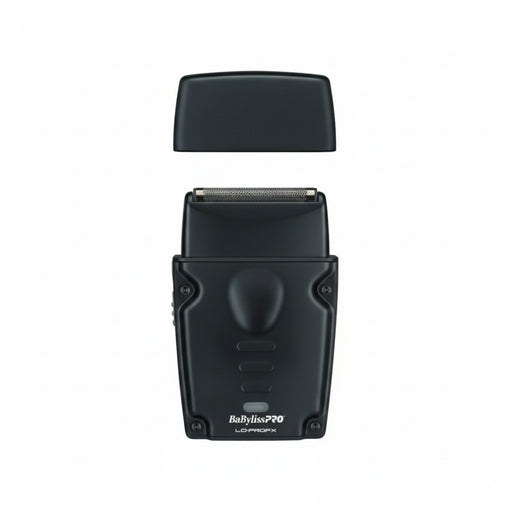 A black BaBylissPRO 2000 electric shaver shown disassembled with its head detached above the main body, on a solid white background.