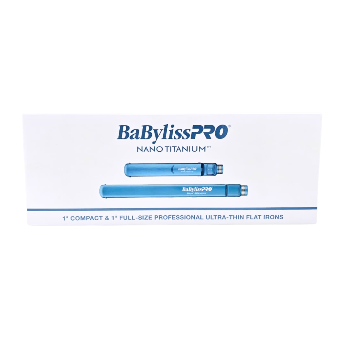 BaBylissPRO Nano Titanium 1" Compact & 1" Full Size Ultra Thin Flat Ir ...