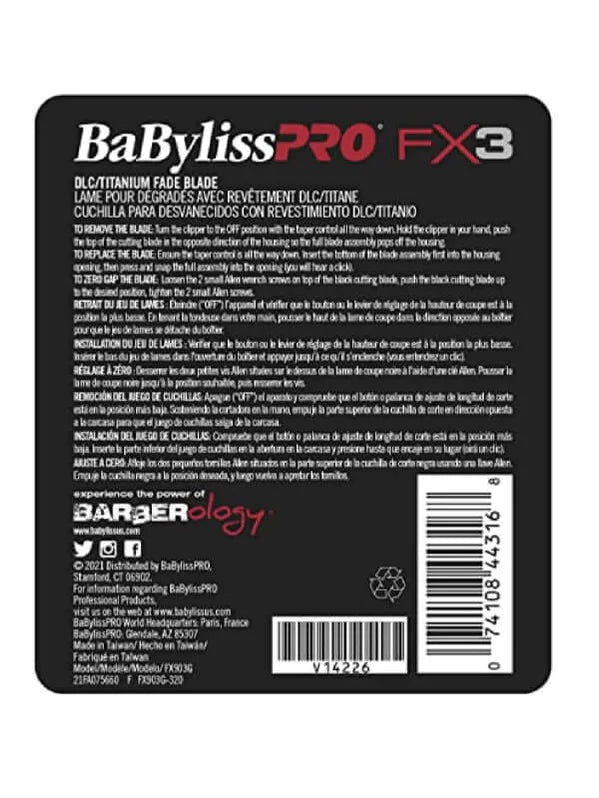 babylisspro replacement dlc titanium fade blade