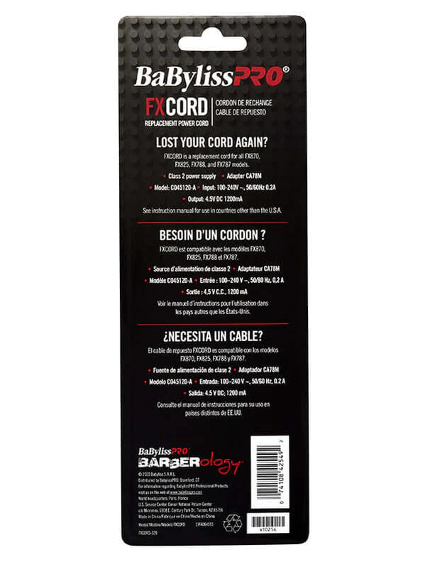 babylisspro replacement power cord