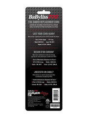 babylisspro shaver adapter power cord