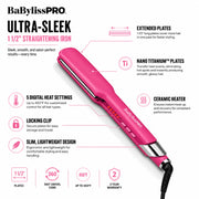 BaBylissPRO® The Ultra-Sleek 1 1/2" Straightening Iron (Fuchsia) aspects