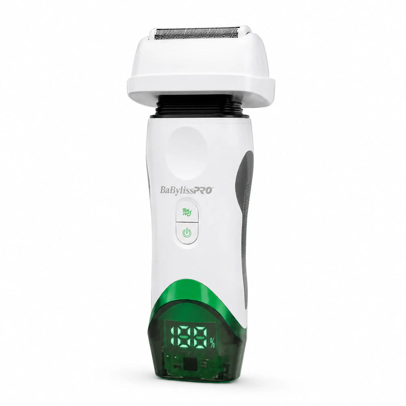 BaBylissPRO® x Tomb 45® Wireless-Charging Double-Foil Shaver (White)
