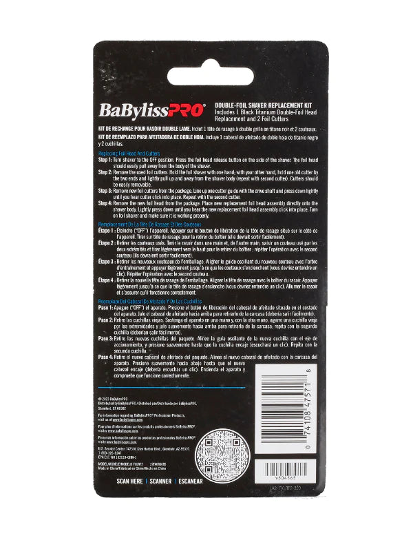 babylisspro uv disinfecting double replacement foil cutter silver