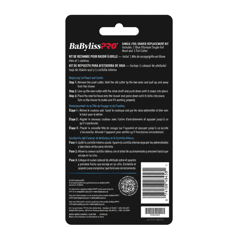 BaBylissPRO UVFOIL Replacement Single Foil Head Matte Black #FXLRF1MB