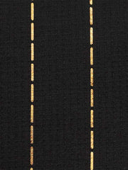 barber strong cape black with gold pinstripe