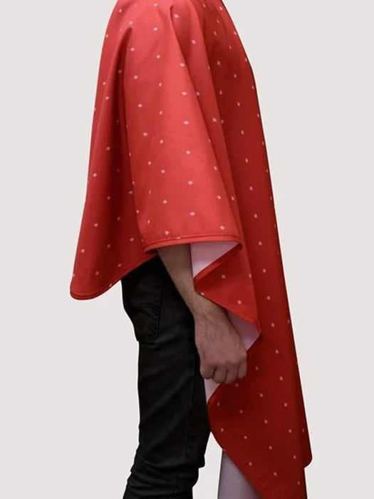 barber strong cutting cape shield red