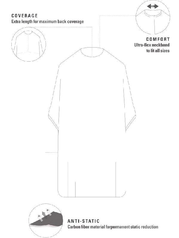 barber strong the barber cape gunmetal grey