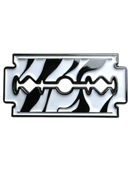 Blood Veins & Bandages Reflection Blade Barber Pin - Shiny Black # BVB25197