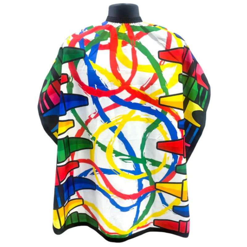 Blood, veins and bandages kids barber cape with Scribbles design