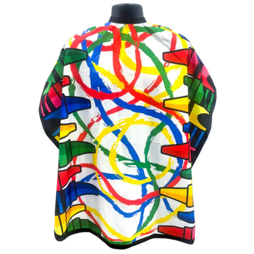 Blood, veins and bandages kids barber cape with Scribbles design