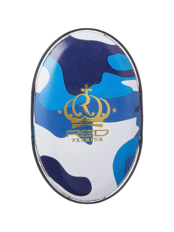 Cepillo de palma premium rojo mediano con estuche, diseños surtidos #BR05